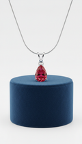 Bespoke ruby pendant necklace