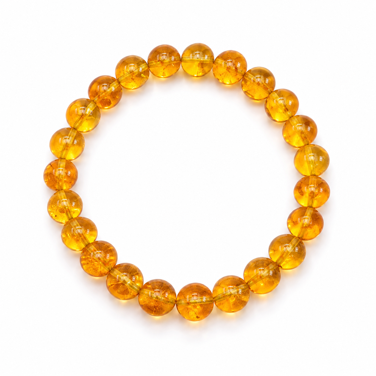 Natural Citrine Bead Bracelet