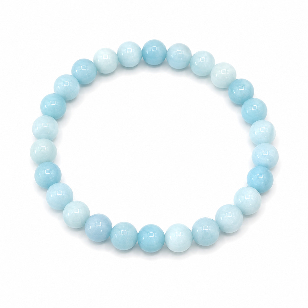 Blue Jade Peace Bracelet — Blue Jade beaded bracelet