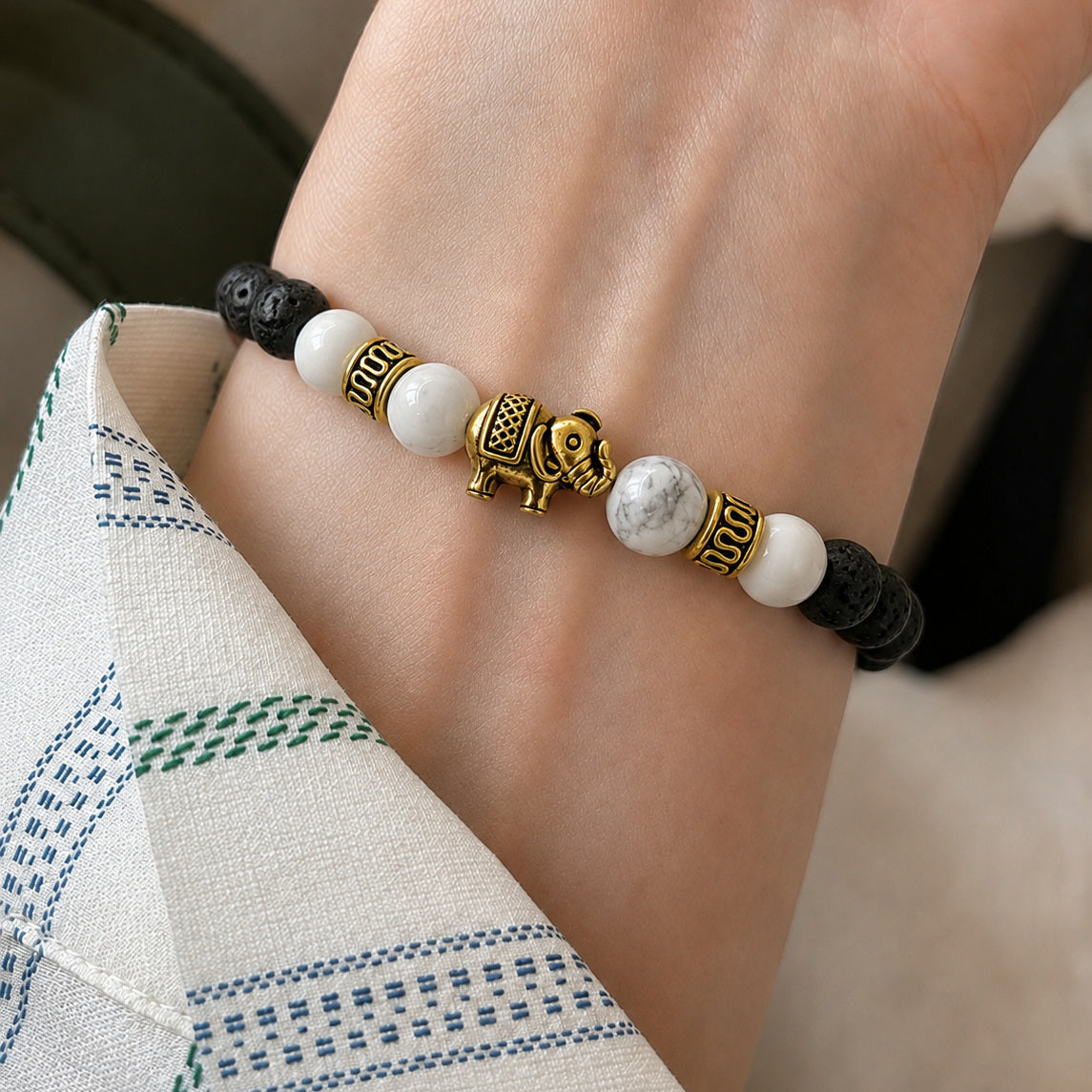 Protection & Peace Bracelet worn on the wrist
