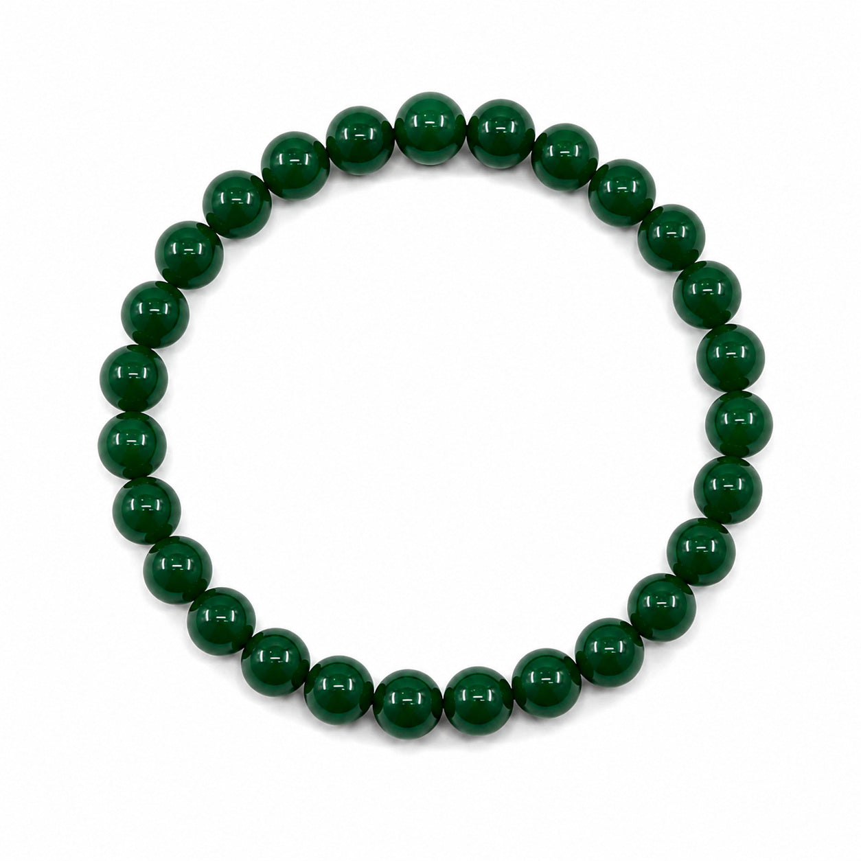 Green Agate Harmony Bracelet — Green Agate (likely) beaded bracelet