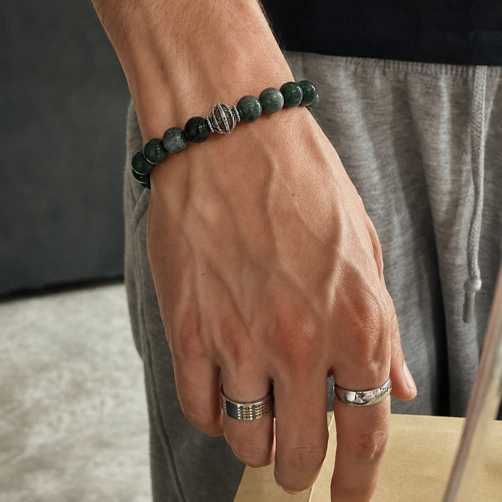 Bloodstone Protection & Vitality Bracelet worn on the wrist