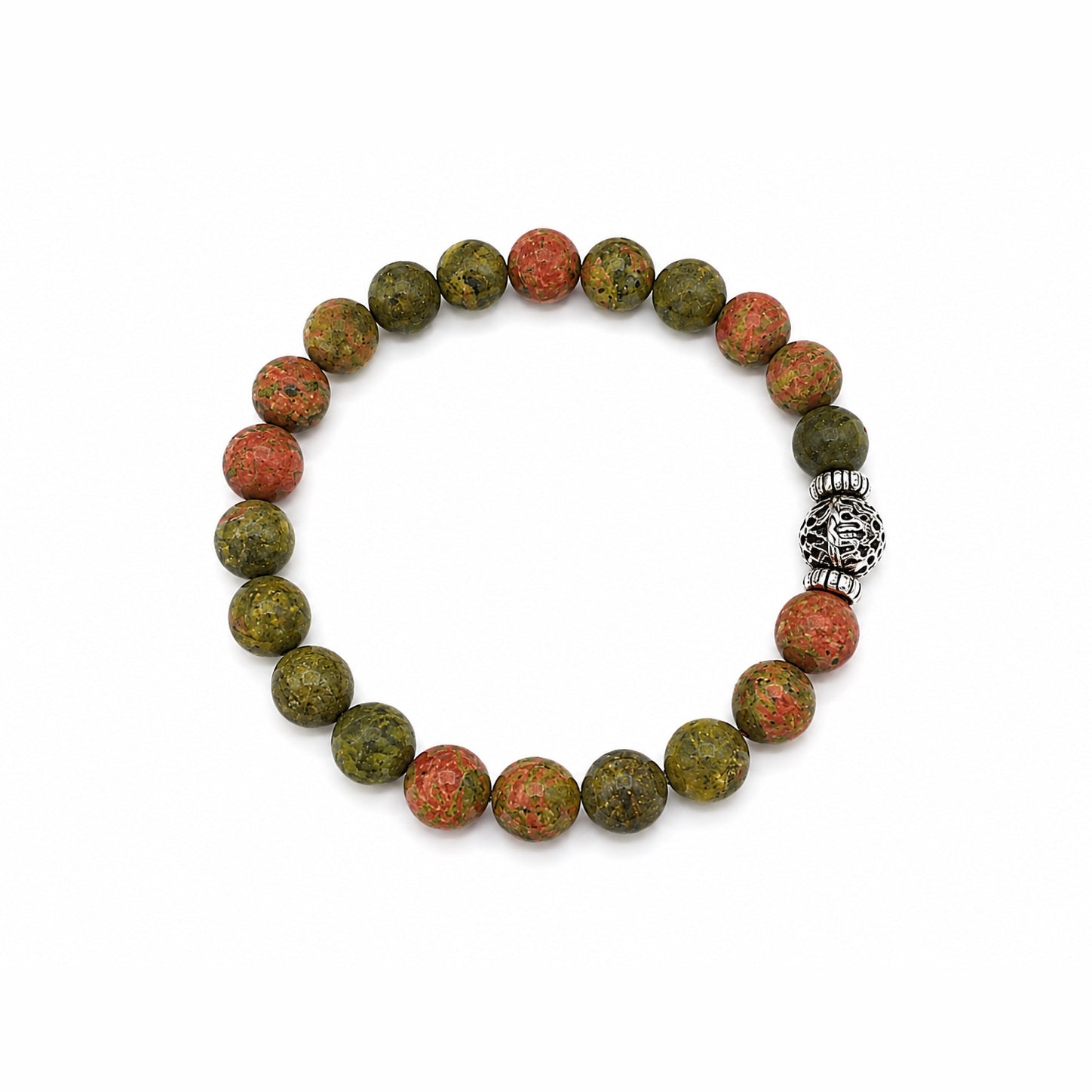 Unakite Balance & Growth Bracelet — Unakite Jasper beaded bracelet