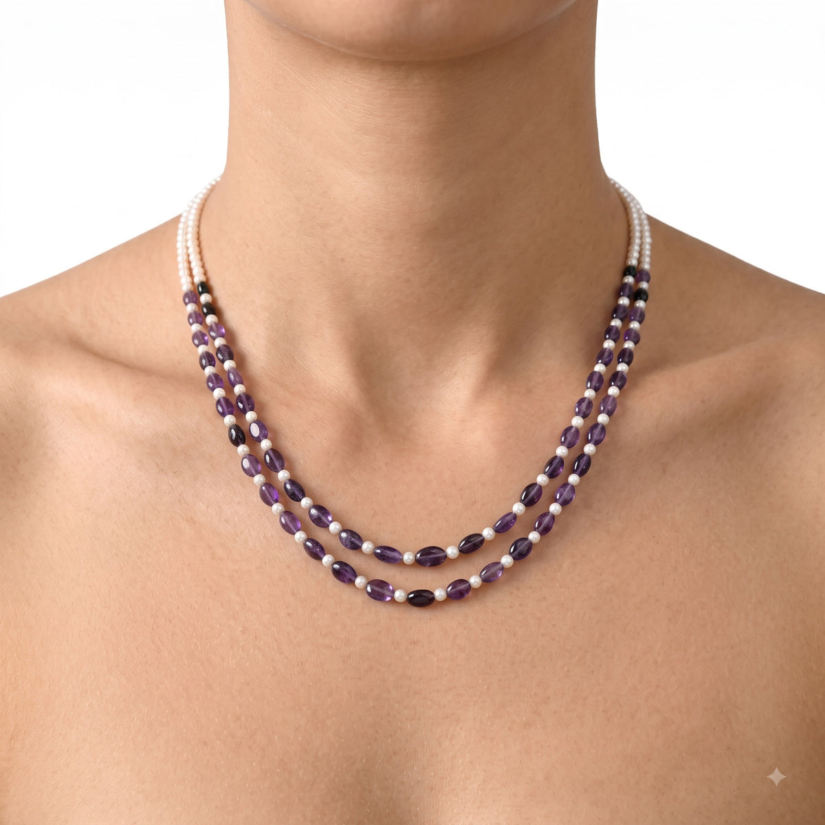 Amethyst Two-Layer Necklace