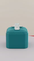 Emerald-cut diamond solitaire ring